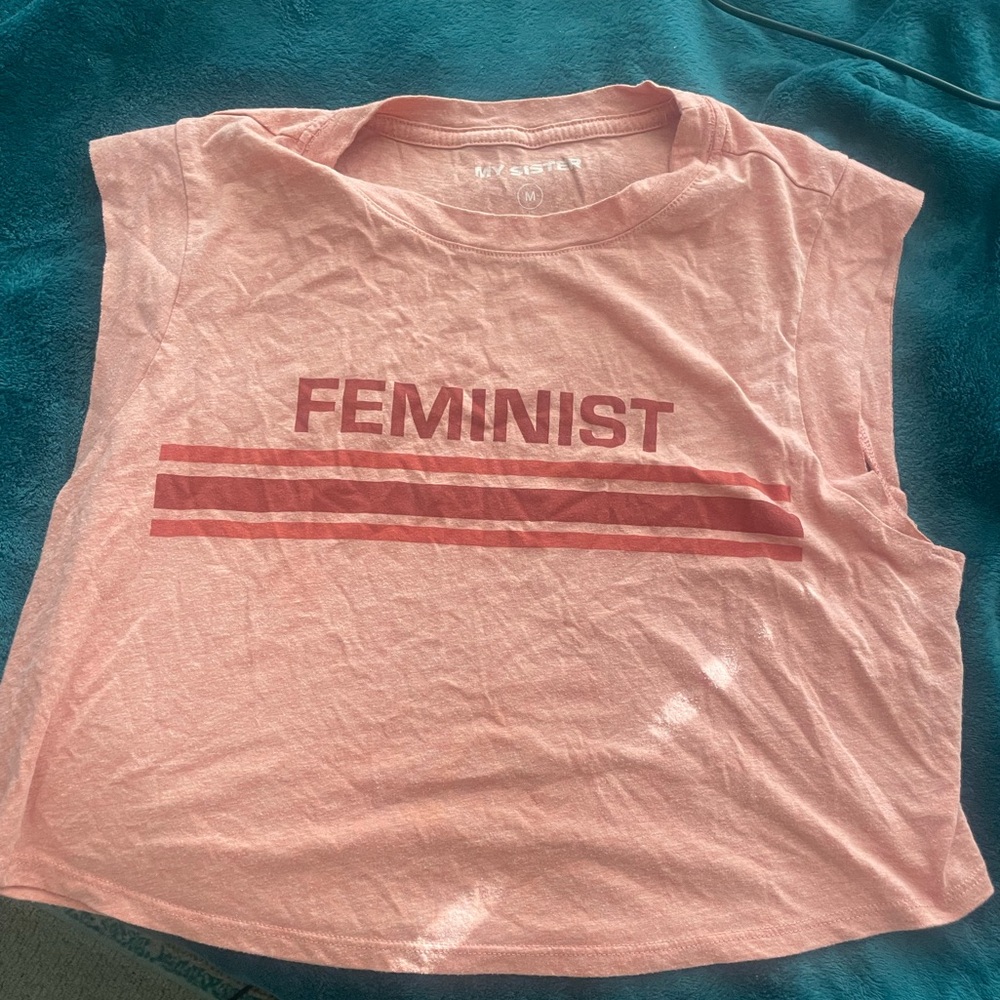 Pink “Feminism” women’s shirt